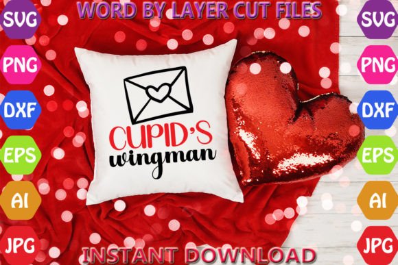 Cupid's Wingman Svg: Graphics and Crafts Fusion