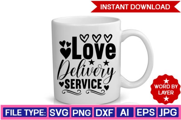 Love Delivery Service Svg Design: Graphics and Crafts for Content Creation