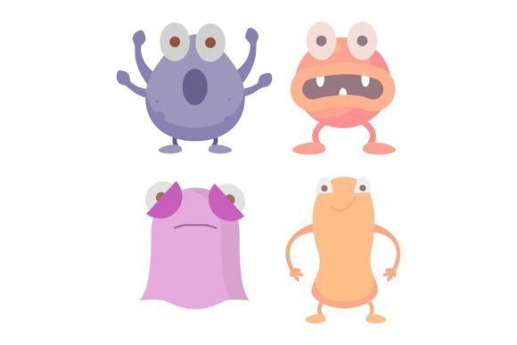 Monster Cute Smile Vector Graphics Freebies