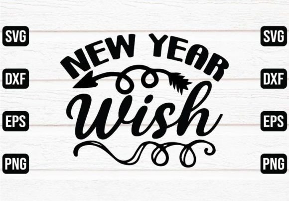 New Year Wish Embroidery Design