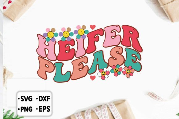 Retro Heifer Please SVG for Crafts and Graphics