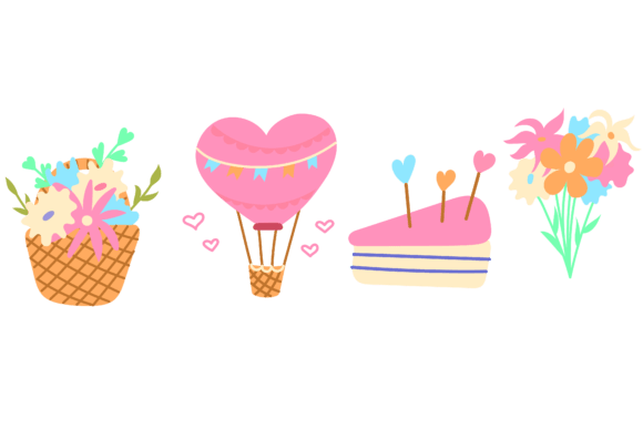Set Design Valentine Object Graphics Freebies