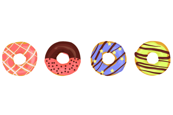Set Donut Design: Graphics for Freebies