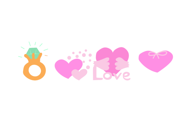 Set Isolated Valentine Design Vector: Graphics for Creative Projects