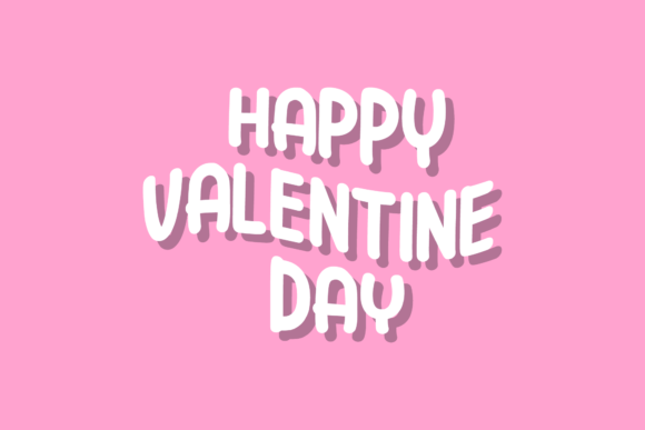 Typography Valentine Design Graphics Freebies